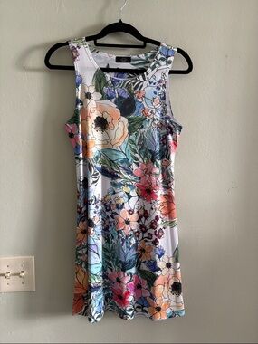 XYNC Sleeveless Floral Mini Dress in Multicolor S